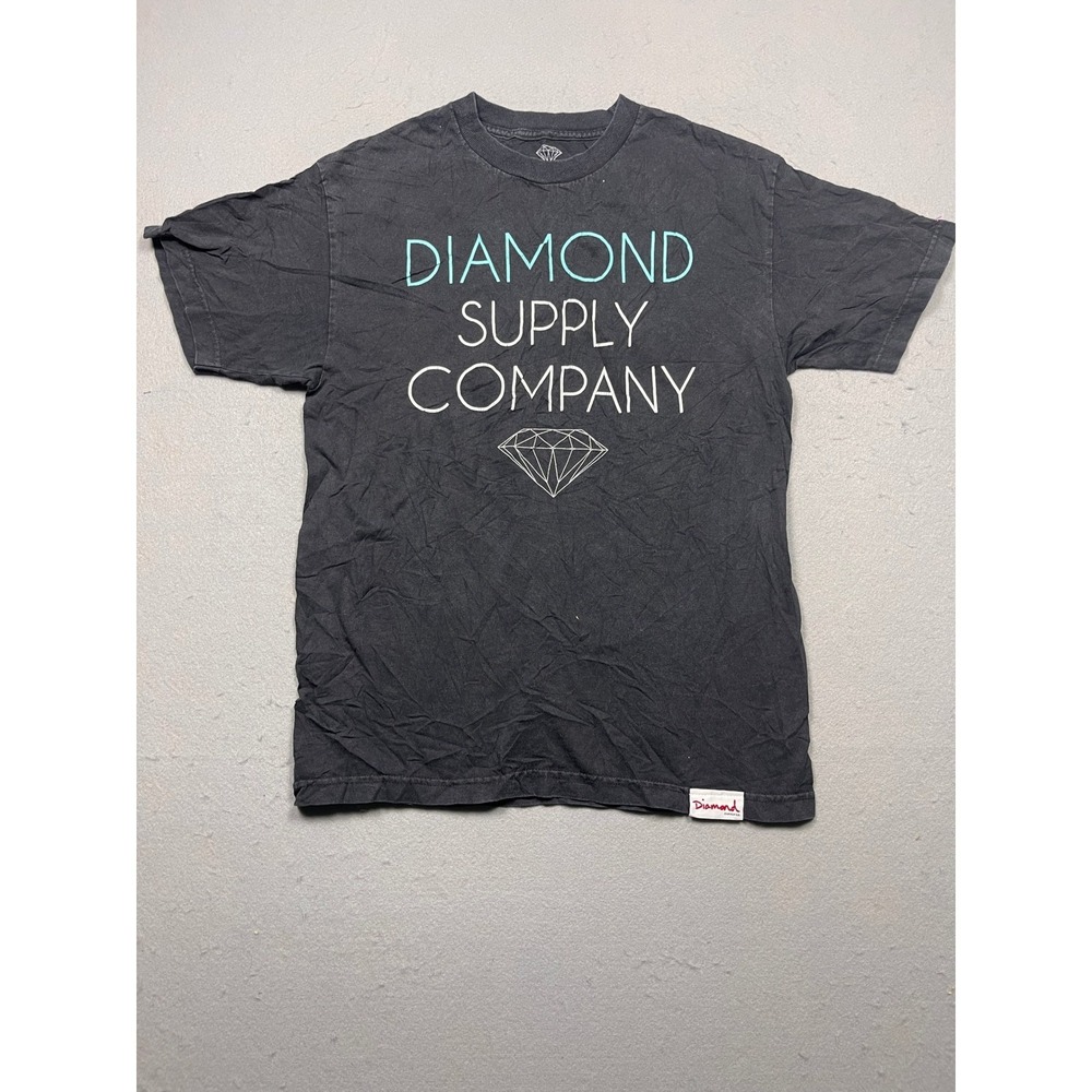 Diamond Supply Co Graphic T-Shirt Mens Medium Black Cotton Made in USA Excellent